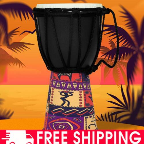 4 In African Drum Hand Drum Professional Wood African Drum Carved Teaching Props - Foto 1 di 18