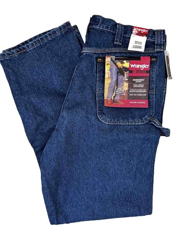 Vintage Wrangler Riggs Jeans Double Knee 36x32 Heavy Denim Work