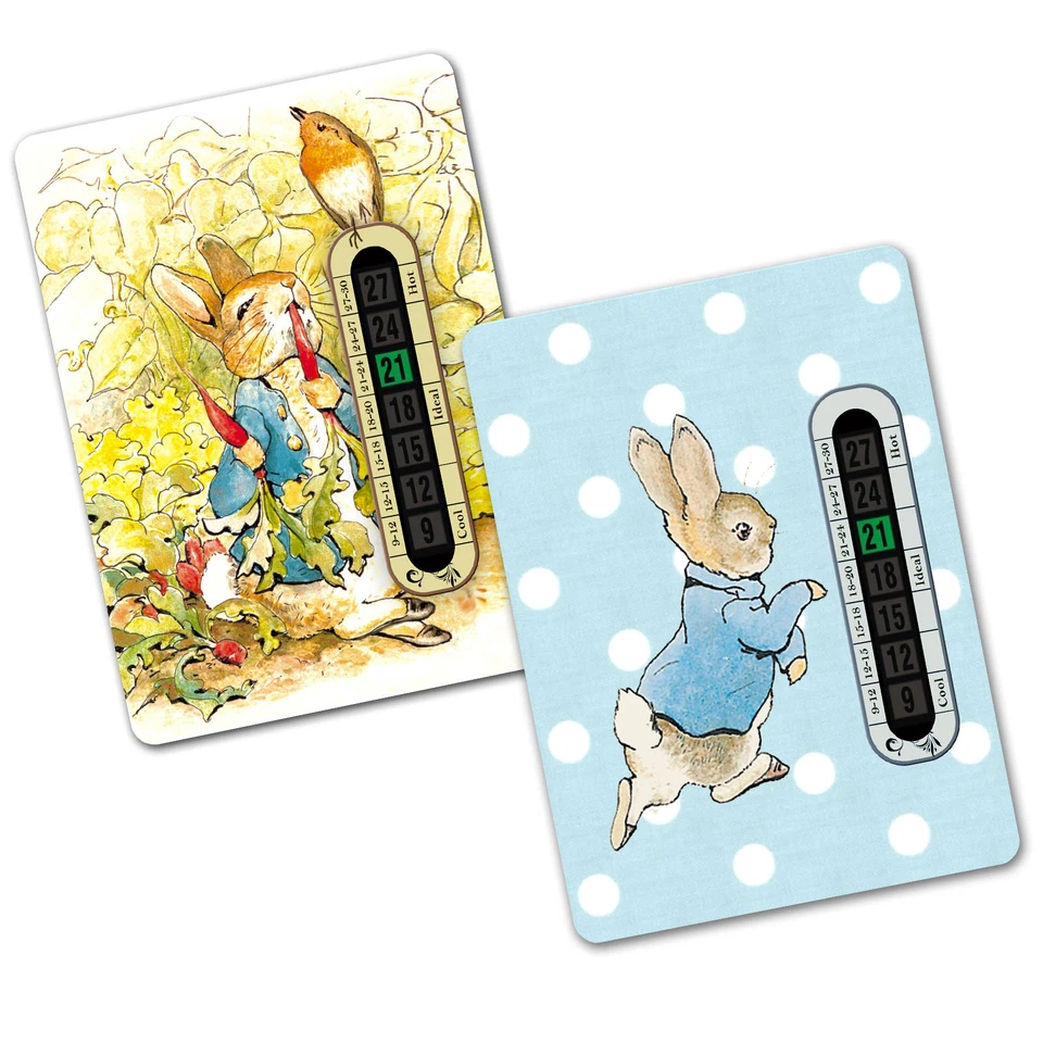 BABY SAFE IDEAS 2 x Peter Rabbit Child and Baby Room and Nursery Thermometers