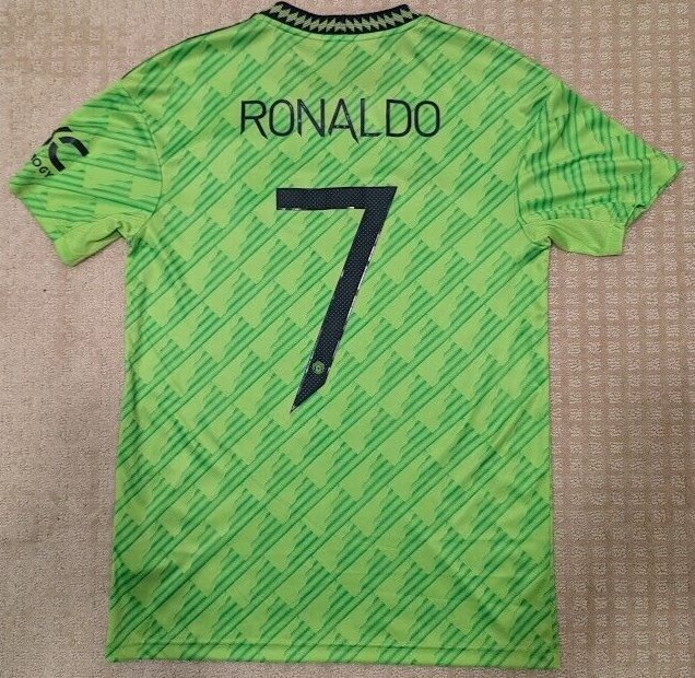 Men's 2022-2023 Manchester United Cristiano Ronaldo Neon Green