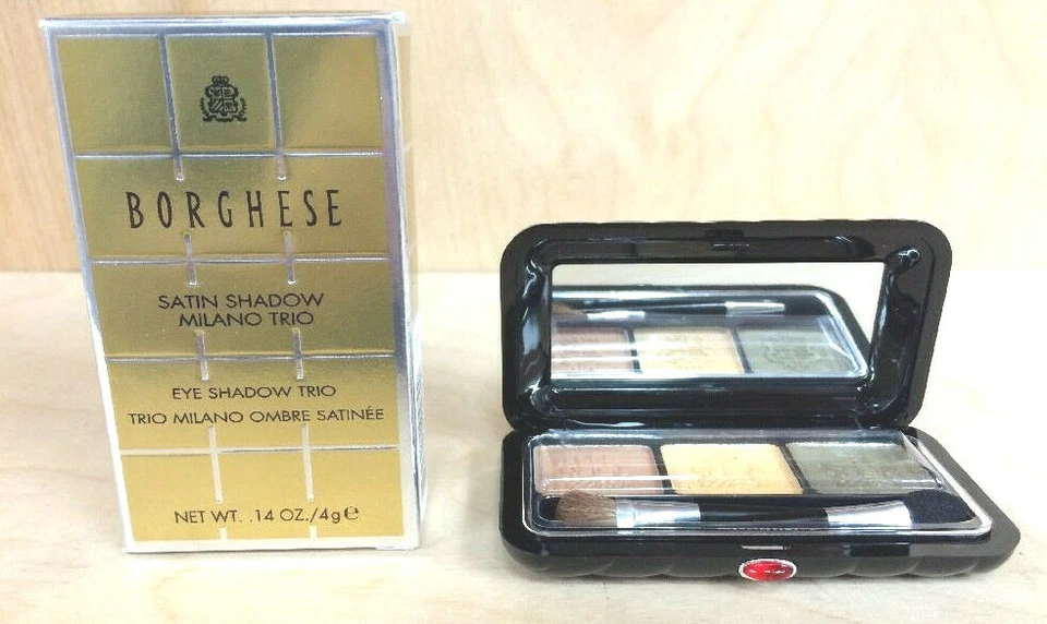 Borghese Satin Shadow Milano Trio # 04 Splend'Oro Green and brown New in Box - Image 2 of 4