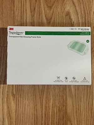3M 1626W Tegaderm Transparent Film Dressing 4 in. x 4¾ in. (2 Boxes of ...