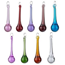 10pcs 80MM Green Crystal Chandelier Teardrop, Light Replacement, Wedding Decor