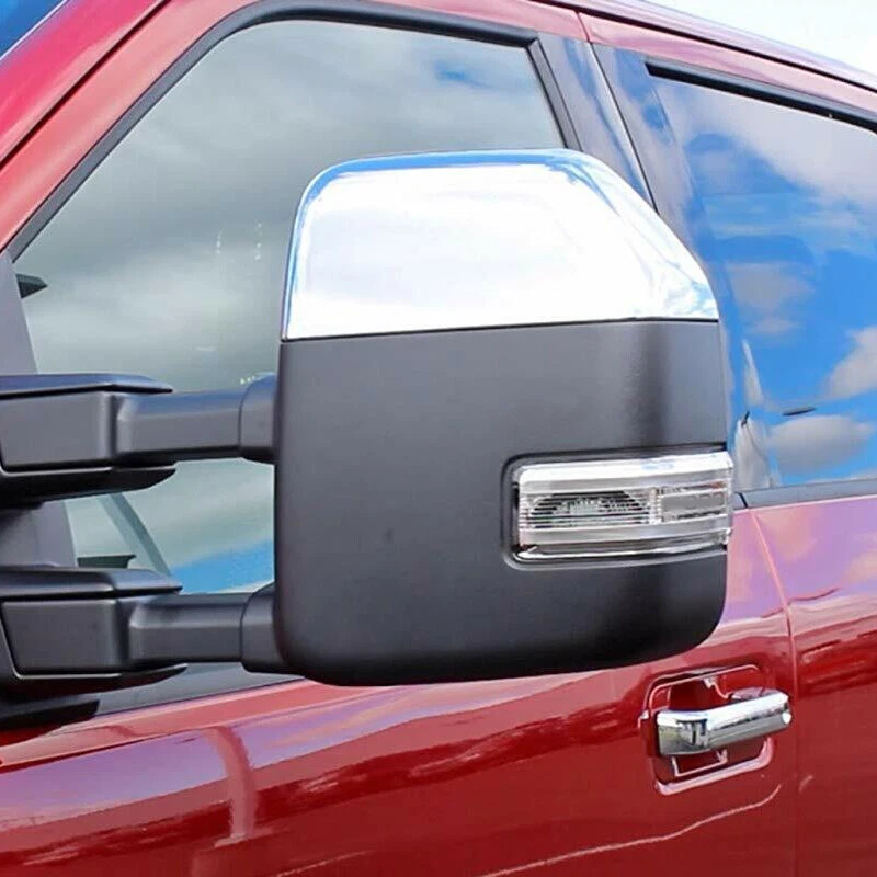 Juego de tapa de espejo cromado diestro + derecho para Ford Super Duty F250 F350 F450 2017-2022 Foto 4 de 4