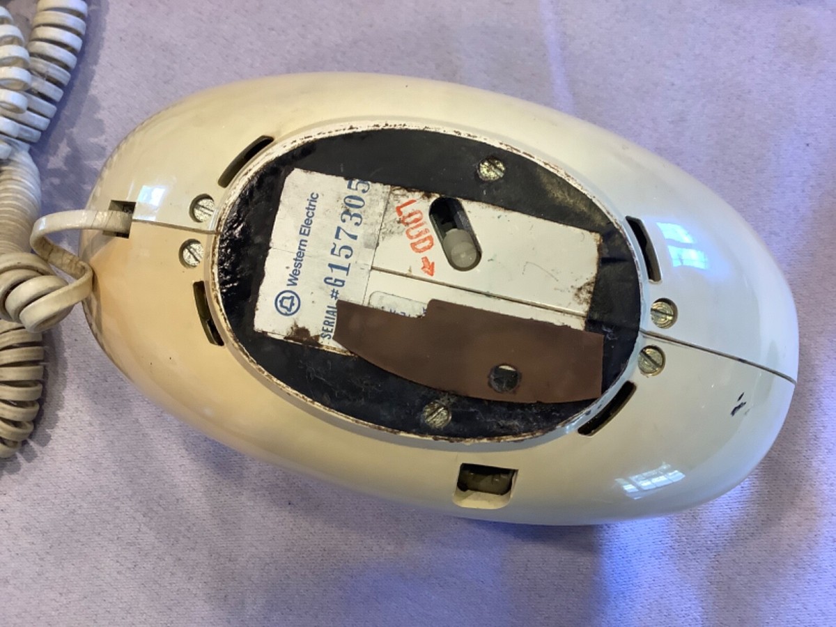 VTG Western Electric White Yellow Sculptura Rotary Dial Donut