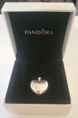 Pandora S925 ALE Heart Pendant with CZ Heart inside plus Chain