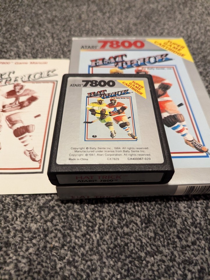 Atari 7800 Hat Trick Game Cartridge, Boxed With Manual eBay