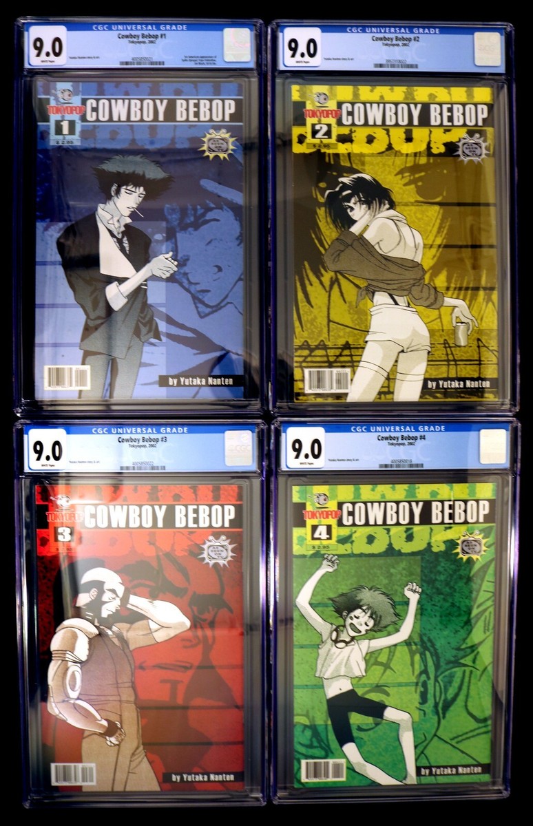 Cowboy Bebop 1 2 3 4 Matching Set CGC 9.0 Yutaka Nanten 1st Spike