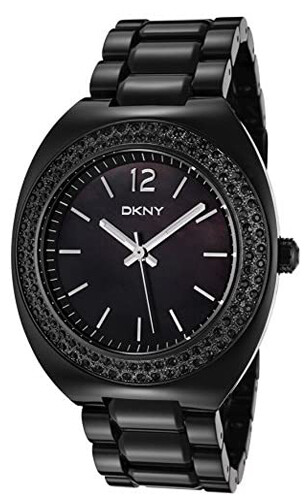 DKNY Black Ion Watch with Black Crystals Glitz DKNY Chronograph Glitz Street Smart Black Ion-plated Ladies  main image 3