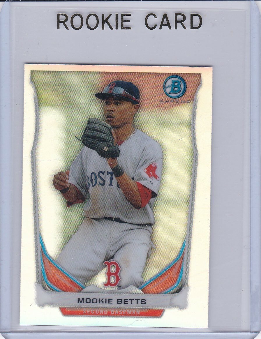 MOOKIE BETTS ROOKIE CARD 2014 Bowman Chrome $$ REFRACTOR RC Mini RARE RED  SOX! | eBay