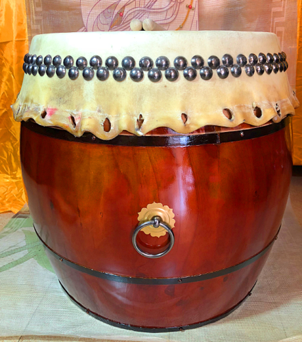 23.5-inch Chinese Kung Fu Lion Dance Drum Traditional Manual Martial Arts Drum