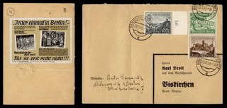 DR WHO 1939 GERMANY WWII PATRIOTIC LABEL PLATE # SEMI POST DRESDEN R76613