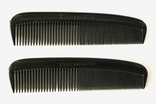2-Pocket Hair Combs - 5" Inch Black - Flexible Rubber Unbreakable - New