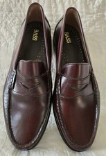 Vintage 1990's G.H. BASS Russell Leather Penny Loafers Shoes Burgundy 11 D NEW