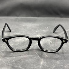 Vintage American Optical Eyeglasses 46-24 Black Horned Rimmed Depp Nerd As-is AO