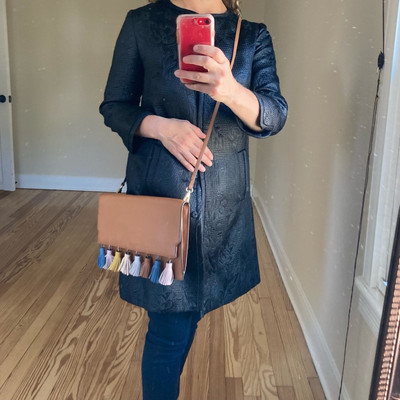 Rebecca Minkoff Sofia Clutch / crossbody brown tassels