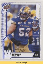2020 Upper Deck CFL Blue Thomas Miles #124 READ r6v