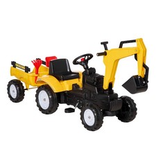 Aosom Digger Ride-on Truck Kids Car w/Horn,Excavator Ride-on Toy,Imaginativ