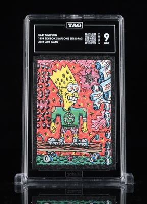 #ad Bart Simpson ARTY ART A3 TAG 9 Mint 1994 SkyBox Simpsons Series II Gary Panter $595.00