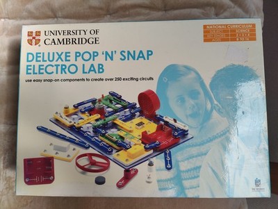 UNIVERSITY OF CAMBRIDGE DELUXE POP 'N' SNAP ELECTRO LAB Kit - kein Buch Home Ed