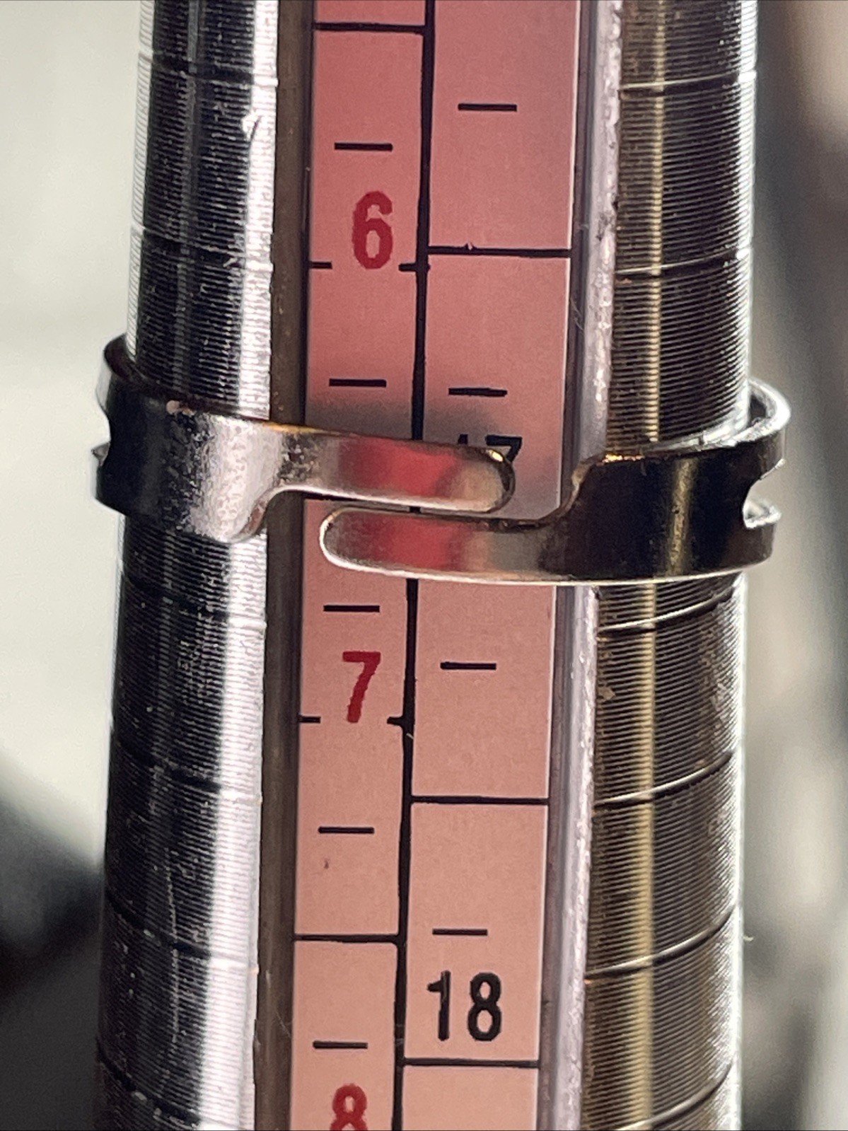 Ring Vintage Silver Toned Initial “M” Egg Shaped … - image 7