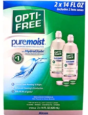 Alcon Opti-Free Pure Moist Multipurpose Disinfecting Solution 2x14 Oz EXP 12/27