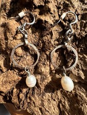 Minimalistic Boho Silver Earrings Hoops Hook Loop Chic Sweet Simple Elegance