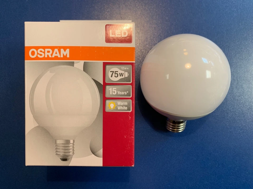 OSRAM LED STAR CLASSIC GLOBE 75 WARM WHITE 1055 Lm 12W E27 128 X 95mm - Bild 2 von 3