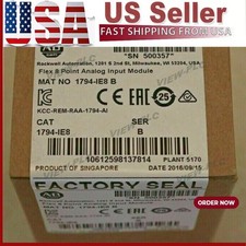 New Factory Sealed AB 1794-IE8 SER B Flex 8 Point Analog Input Module 1794-IE8