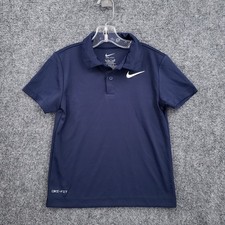 Nike Dri FIT Golf Polo Shirt Short Sleeve Navy Blue Boys 5 S 4 5 Yrs