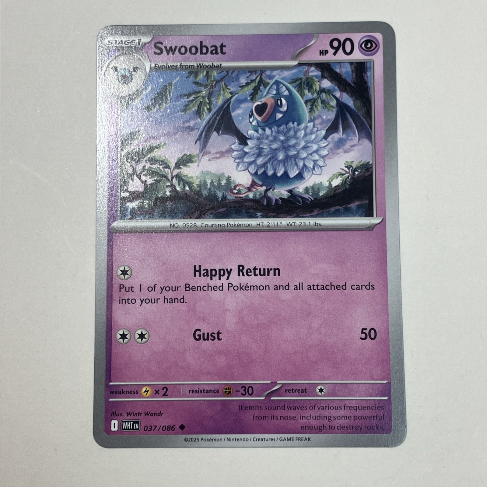 Swoobat 37/086 | Near Mint | SV: White Flare Pokemon TCG
