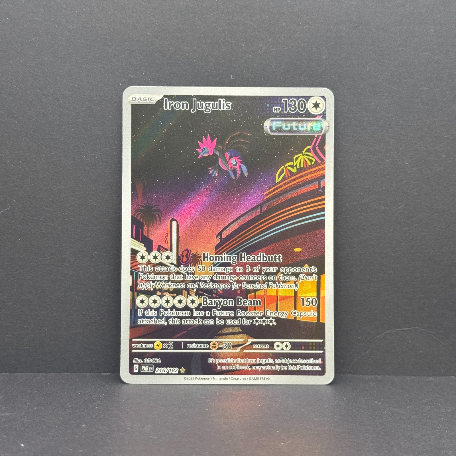 Iron Jugulis 216/182 SV04 Paradox Rift Illustration Rare Holo Pokemon - NM
