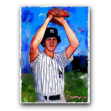 Ron Guidry #7 Art Card Limited 33/50 Edward Vela Signed (New York Yankees)