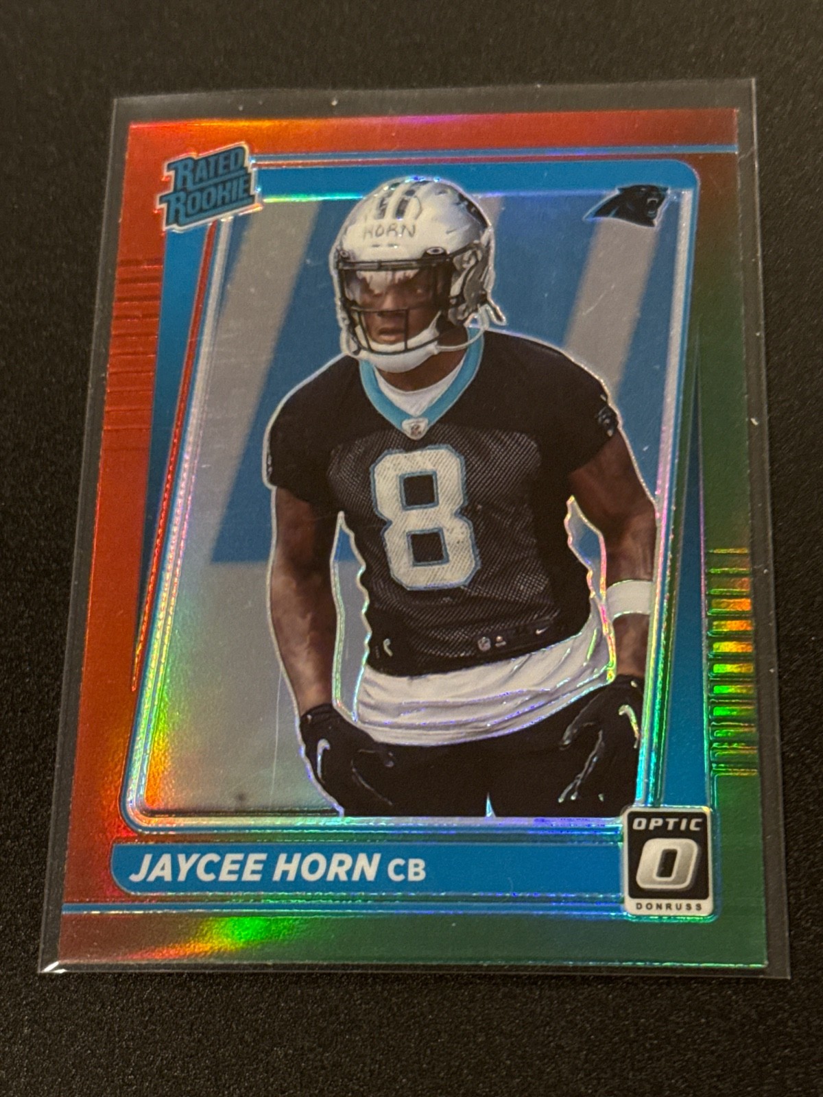 Jaycee Horn Panini Donruss #P329 Preview Red/Green Optic