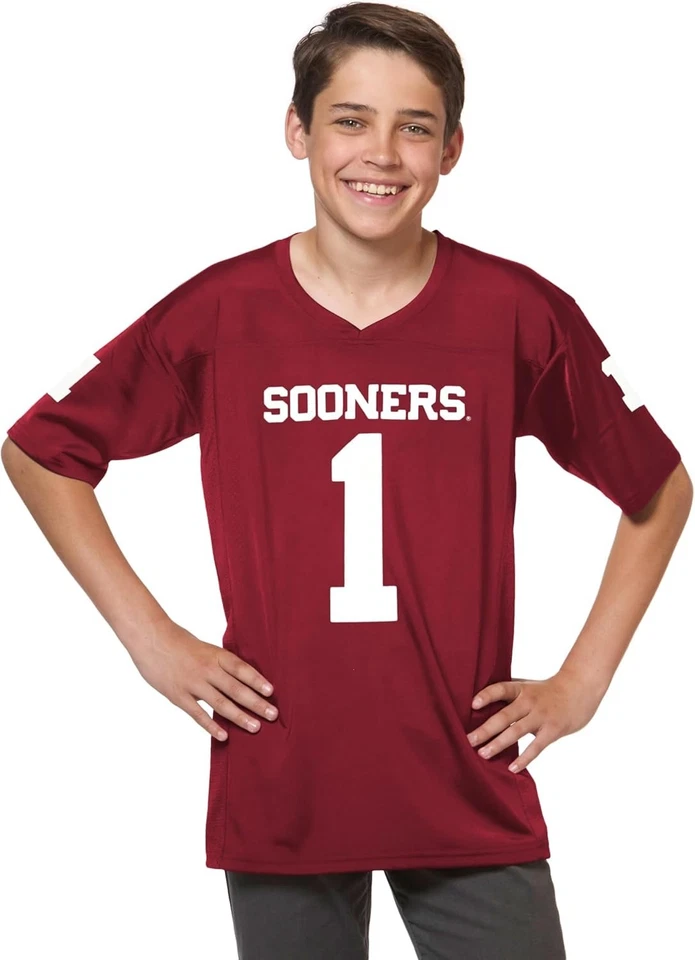Camiseta de fútbol americano Oklahoma Sooners para jóvenes niños - cuello en V Foto 3 de 4