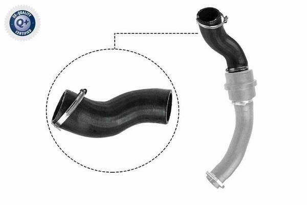 Ladeluftschlauch Vaico V25 1057 FÜR Ford Turboschlauch Intercooler Schlauch-image