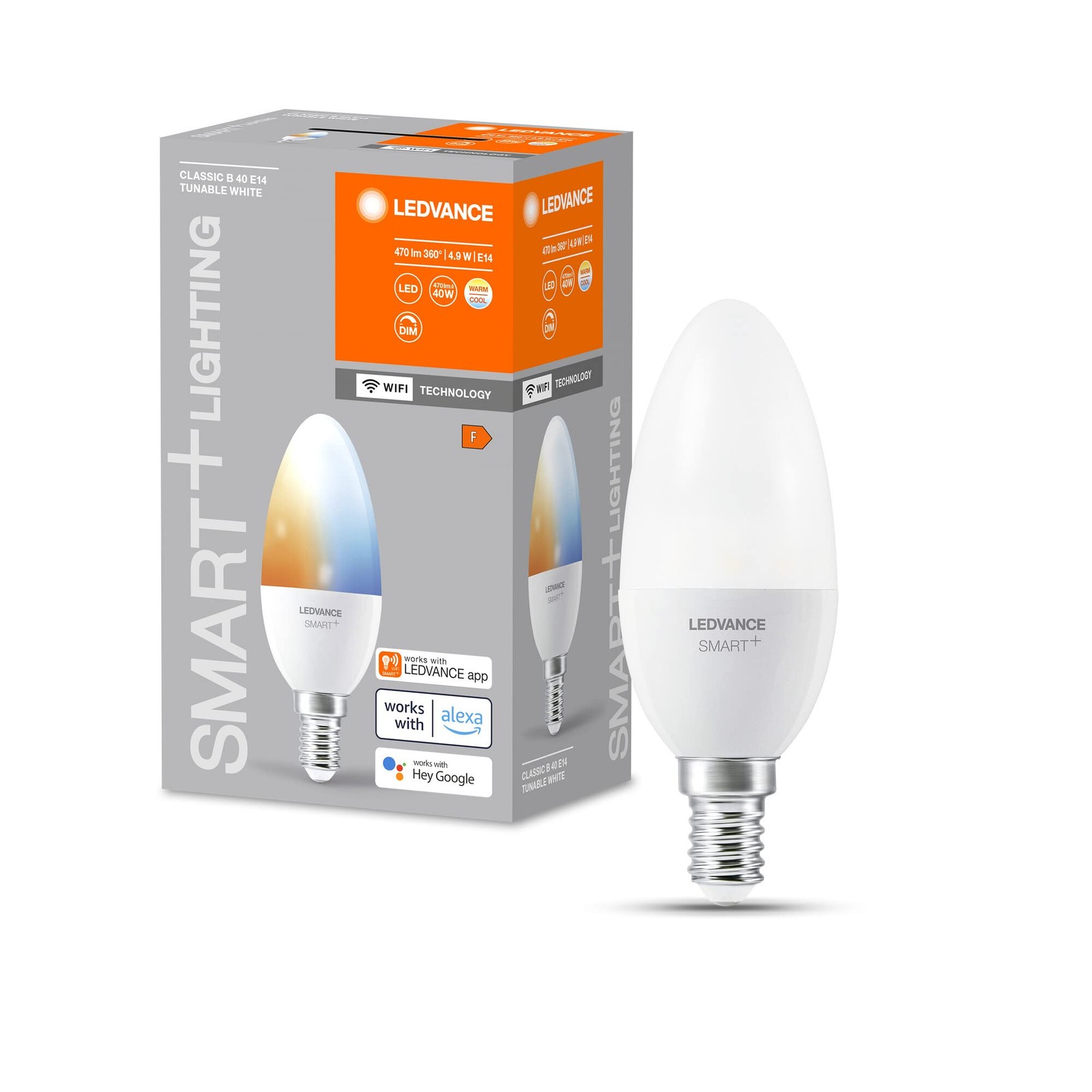 LEDVANCE WLAN-Lampe SMART+ WiFi Classic B40 TW E14 NUOVO