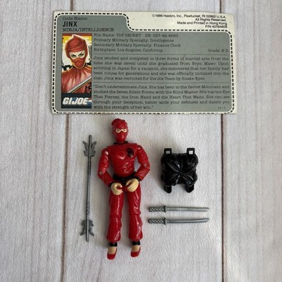 GI Joe Jinx 1987 V1 100% COMPLETE with File Card Vintage ARAH Ninja