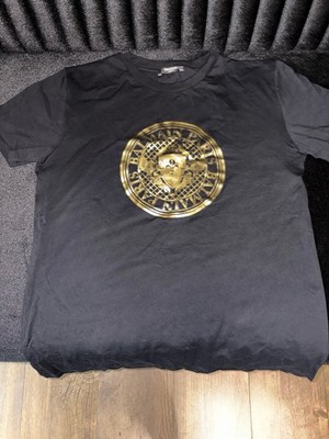 Balmain Cotton T-shirt with Metallic Logo Size XL 12-14 Kids