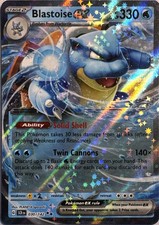 Blastoise ex 30/142 Pokemon Doppia Rara Corona Stellare Quasi Nuovo