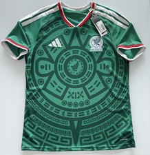 NEW Men  s Large Adidas Mexico Green Home 2026 World Cup Jersey Slim Fit
