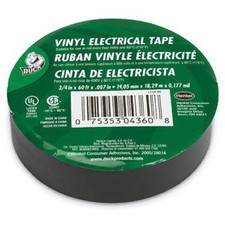 Duck 3/4" x 60 ft. x .007" Utility Vinyl Electrical Tape Single Roll 
