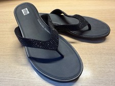 Brand New Fitflop Gracie Crystal Black Women's Flip-Flops UK Size 5