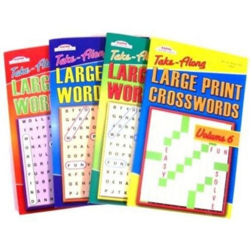 Large Print Crossword Puzzle Book. (Volume No. Varies)