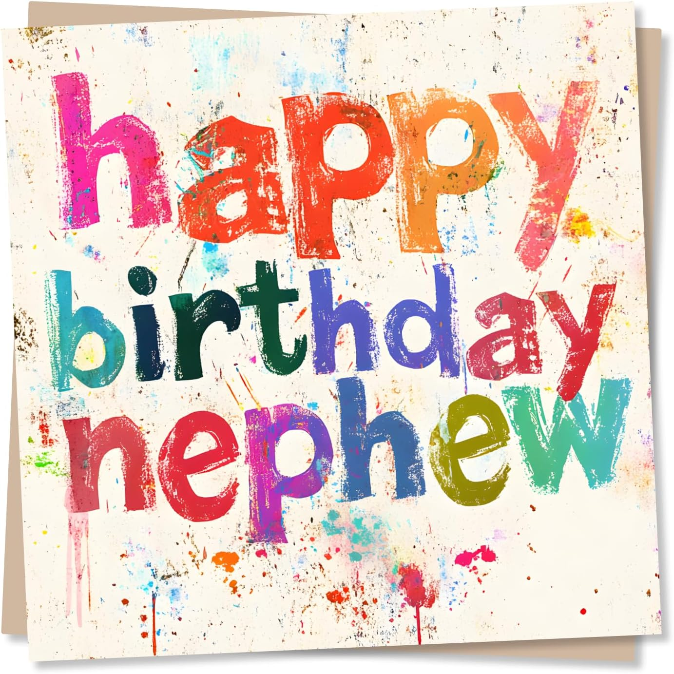 Birthday Card for Nephew - Colourful Playful Design - for a Loved One - from Aun