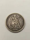 1876 P Seated Liberty Dime - 1030 ☆ Nice Type Coin