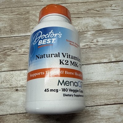 Doctor's Best Natural Vitamin K2 MK-7 with MenaQ7 (45mcg)  180 vcaps