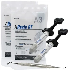 ZIResin RT A2 Nano-Hybrid Composite Resin System Dental 2 Syr 4g, + Nit Spatula.