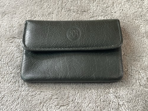 Portamonete vintage Buxton donna pelle verde porta carte mini portafoglio a scatto 4" - Foto 6 di 6