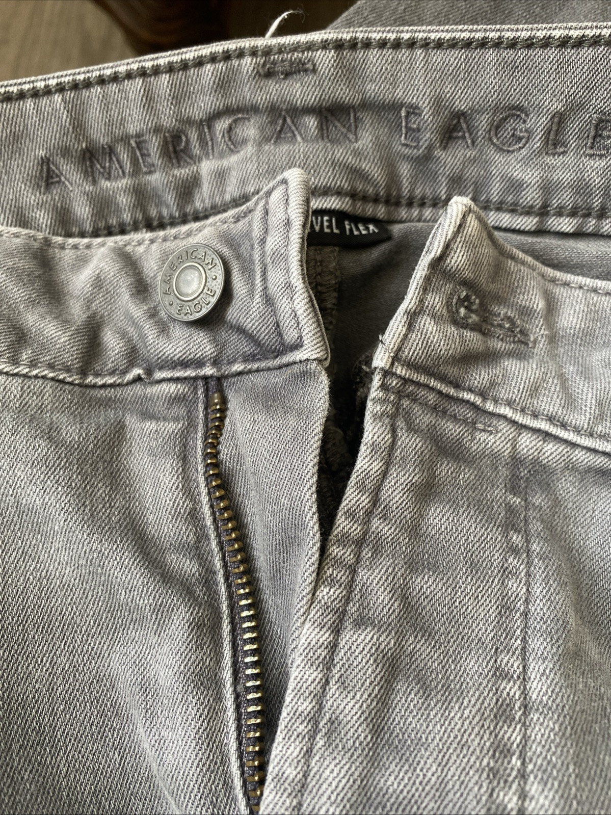 American Eagle Jeans Men's 34x34 Gray Light Wash Skinny Jeans